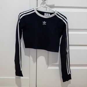 Adidas crop long sleeve top